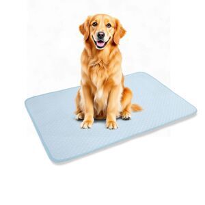 Dog Cooling Mat Durable Machine Washable Pets Cool Pad, Large, Blue
